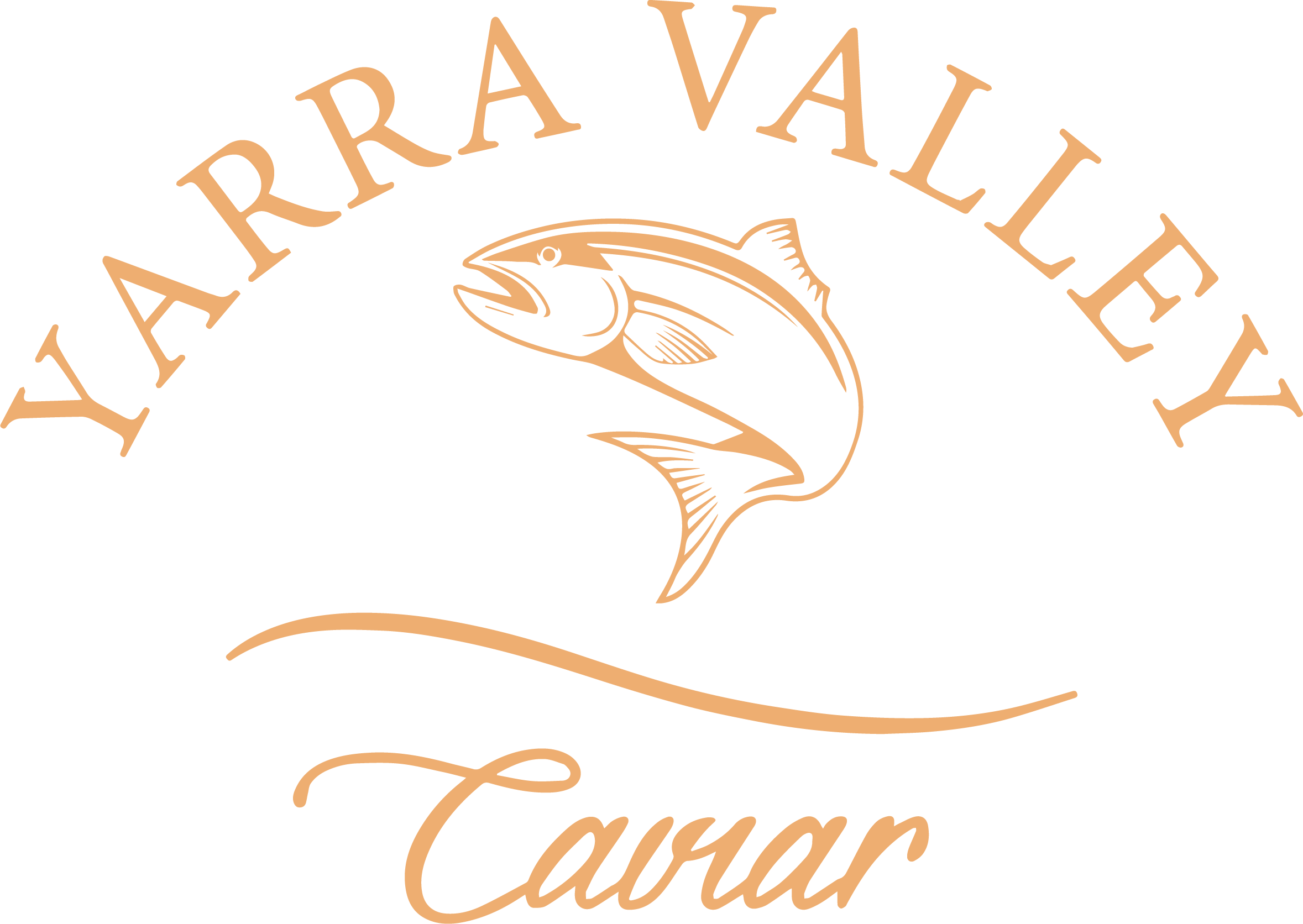 Logo for Yarra Valley Caviar, a supplier for Emerald City restaurant in Healesville.